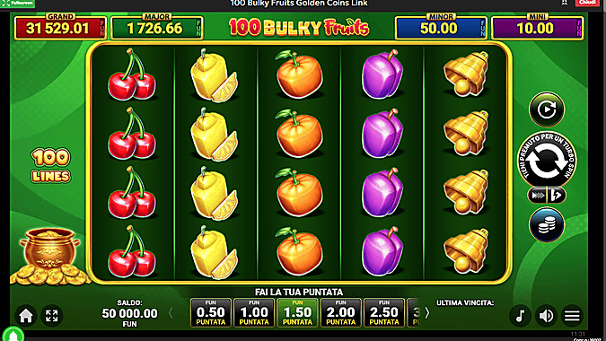 100 Bulky Fruits Golden Coins Link 675