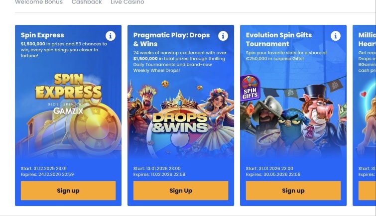 Oversikt over forskjellige 30Bet bonustilbud og kampanjer for norske spillere.