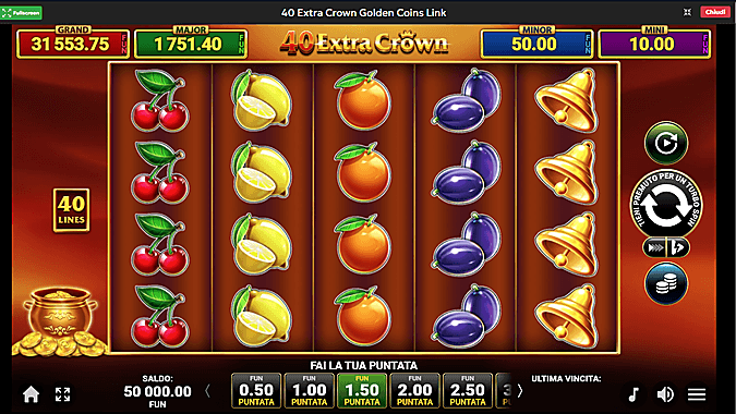 40 Extra Crown Golden Coins Link 675