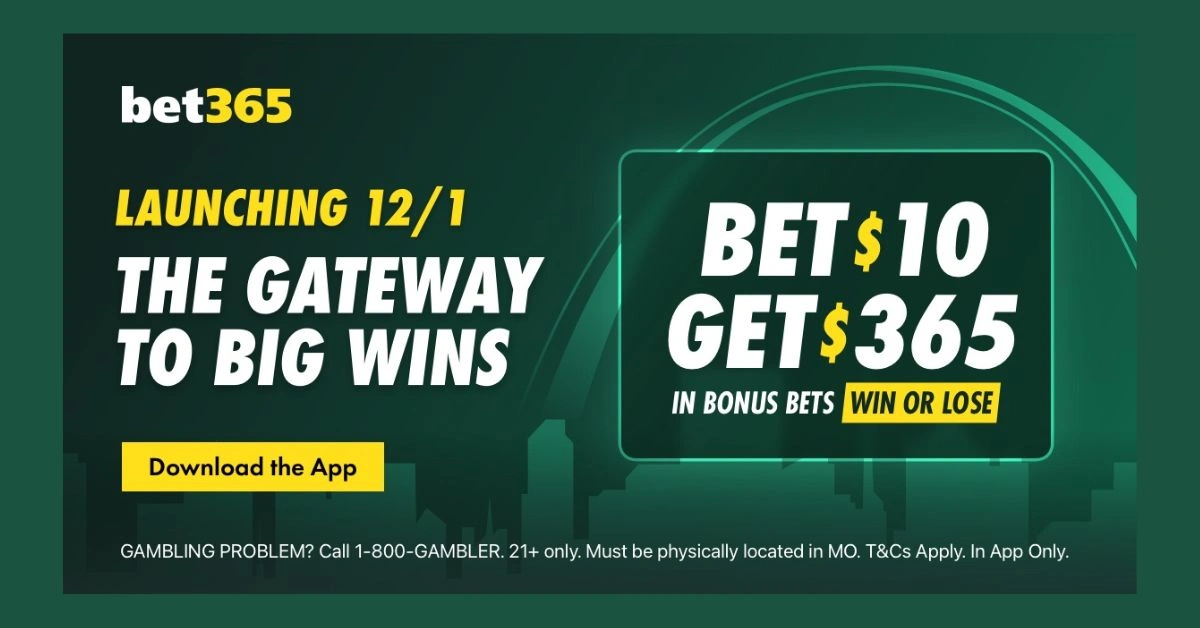 bet365 Missouri Bonus Code Pre-Launch Offer: Bet $10, Get $365 (Nov. 19)