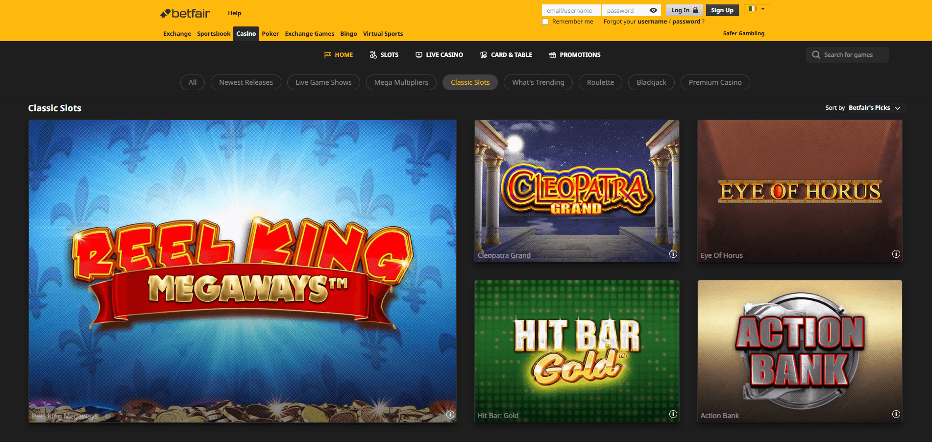 Betfair slots