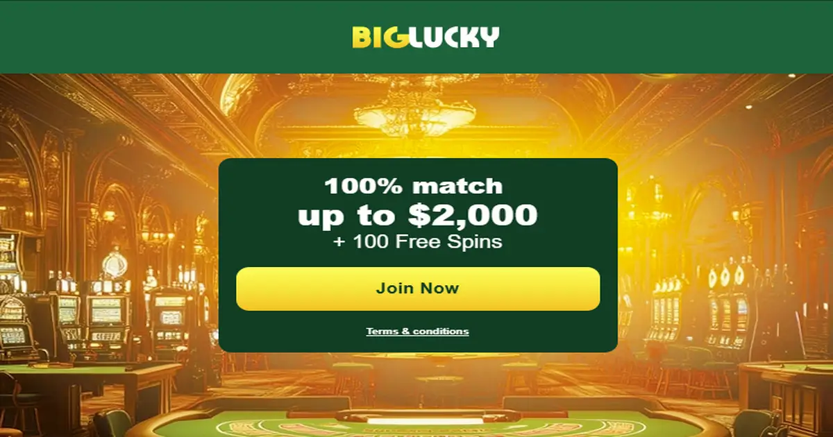 Exclusive: New Big Lucky Casino Offers Up to C$2,000 + 100 Free Spins