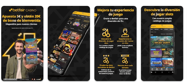 Interfaz de bonos en Betfair Casino