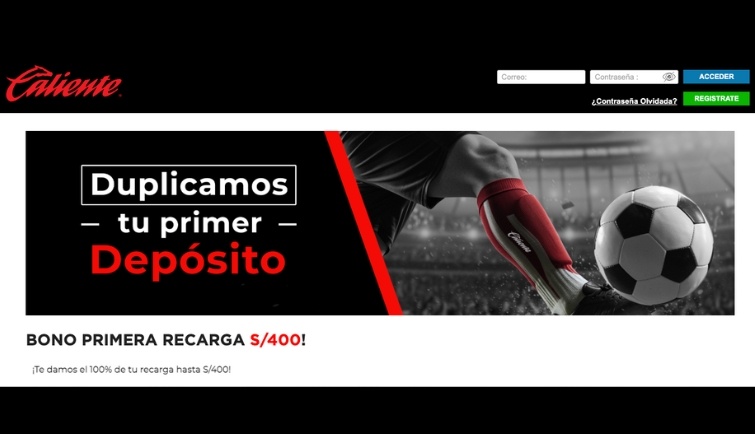 Imagen Caliente apuestas deportivas bono de bienvenida Perú