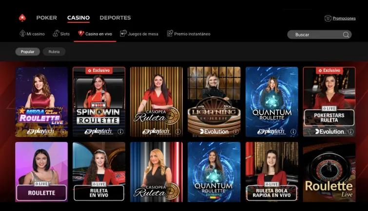Casino en Vivo Pokerstars