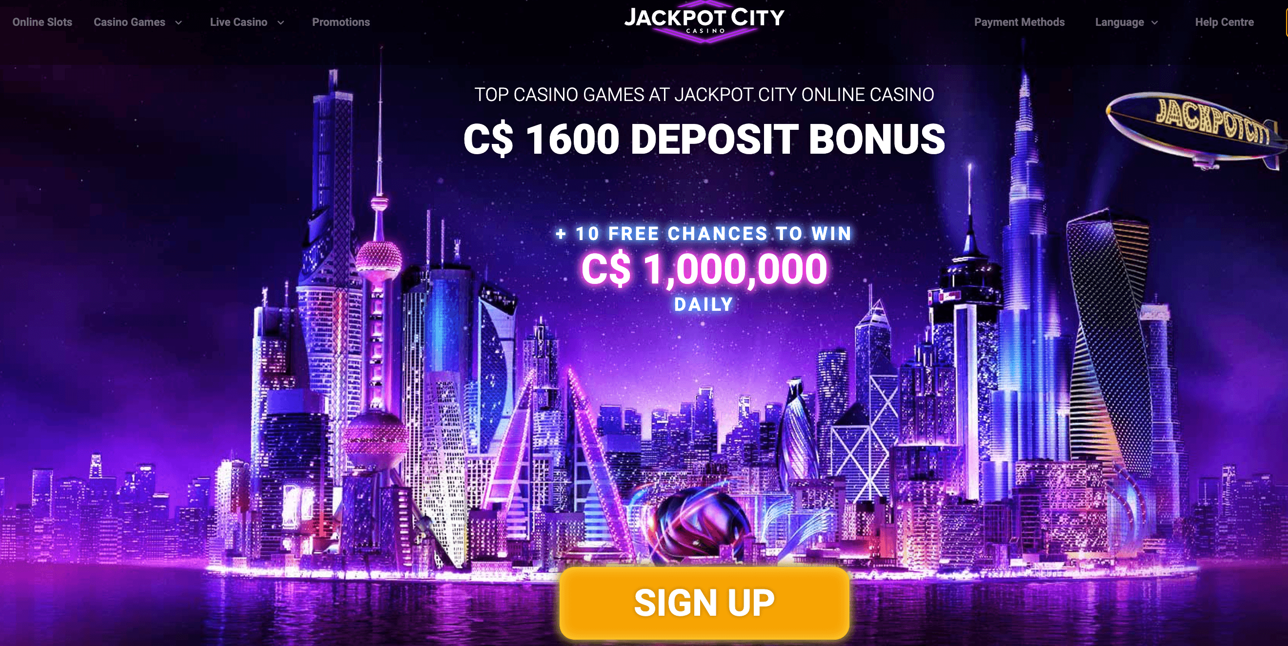 Jackpot City Welcome