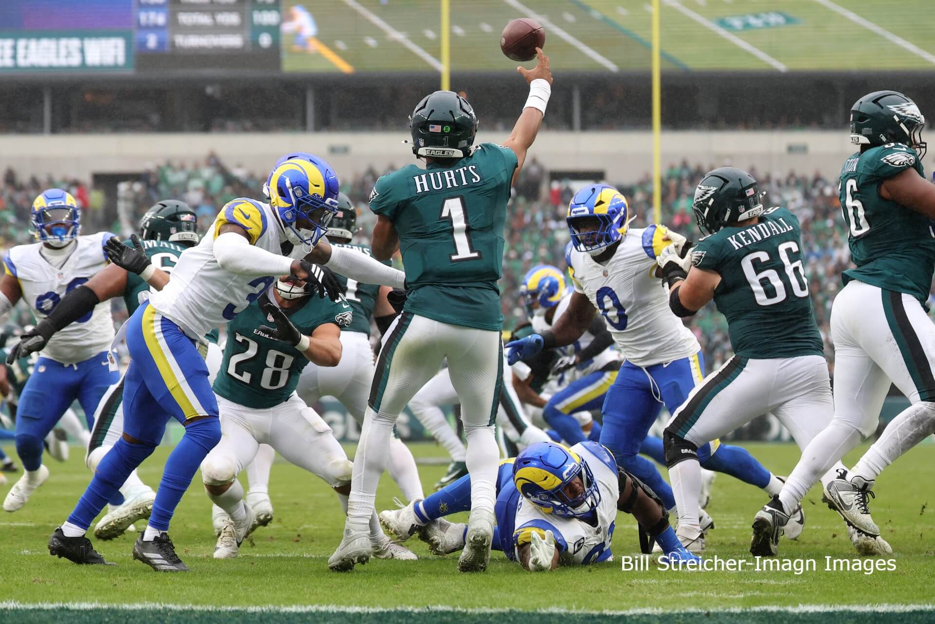 Eagles Blow 10-Point Lead as Rams Rally Late, 24-20