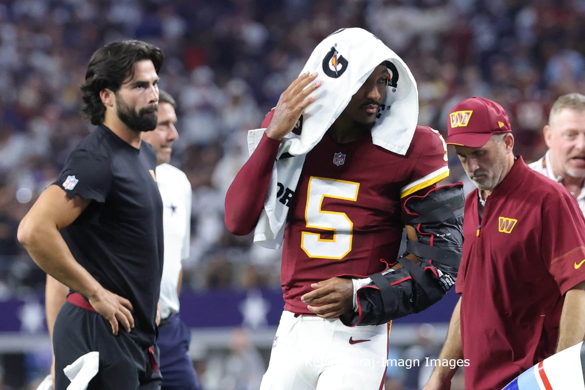 Commanders Season Teeters Again as Jayden Daniels Goes Down Against Cowboys