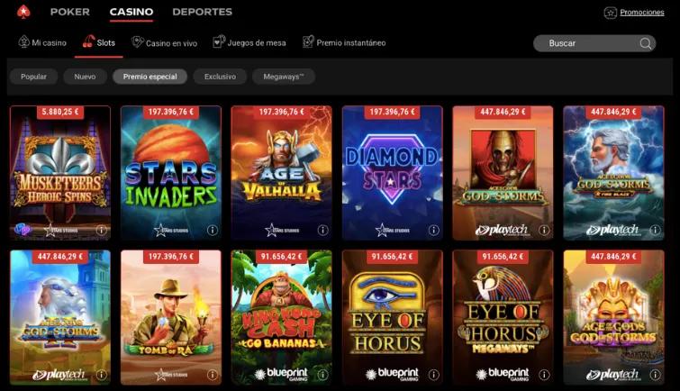 Interfaz de soporte de PokerStars en España