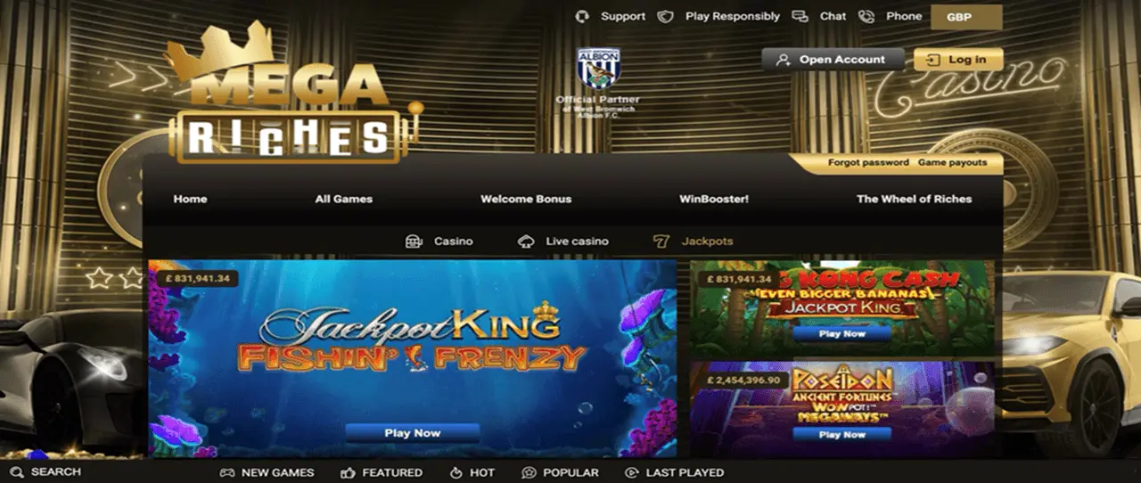 Mega riches login