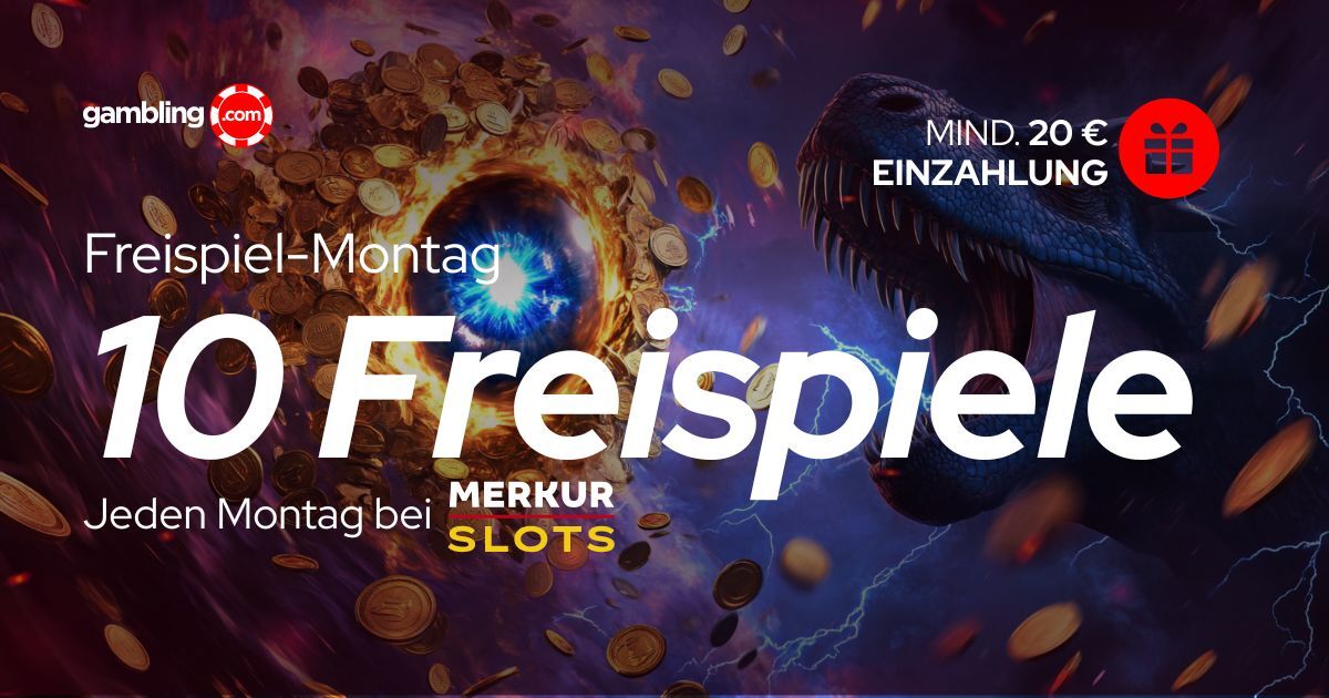 Merkur Slots: 10 Cash-Freispiele am Freispiel-Montag