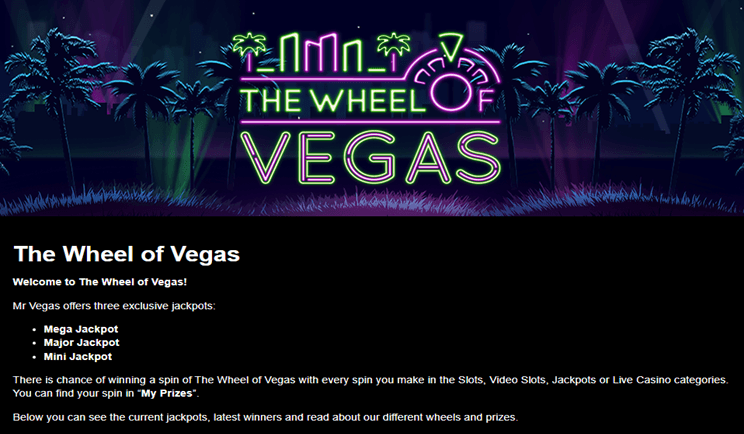 Illustration of a slot machine bonus wheel at Mr Vegas Casino