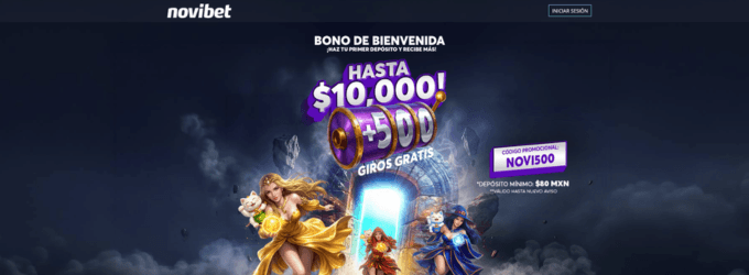 Imagen brand carrousel de Novibet casino Mexico oferta de Bienvenida