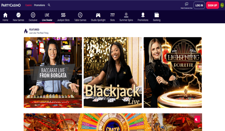 Party Casino Live Games