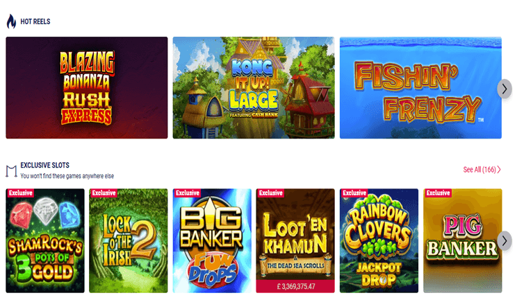 Party Casino slot játékok képernyőképe RTP és volatilitás információkkal