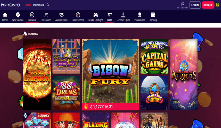 Party Casino Slot Játékok