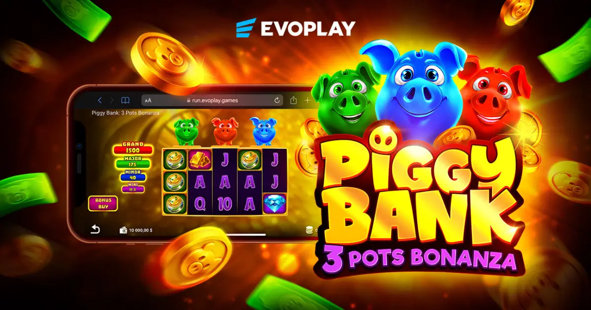 Evoplay Launches Piggy Bank: 3 Pots Bonanza Slot With Bonus Boosters