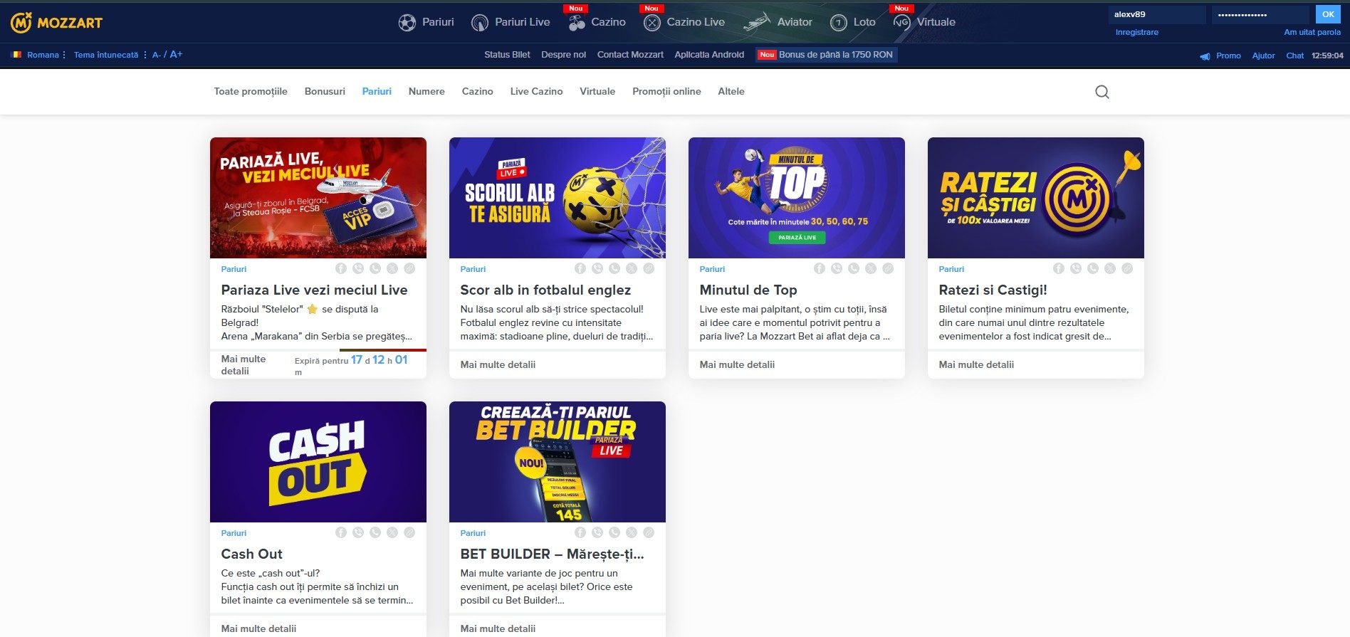 Mozzart pariuri online