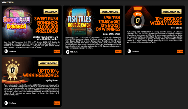 Quinnbet free spins