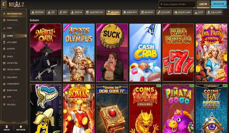 Realz Casino exkluzív promóció