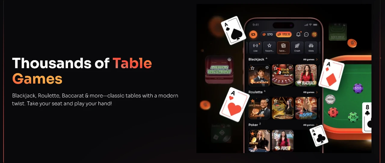 ReBet Casino Table Games