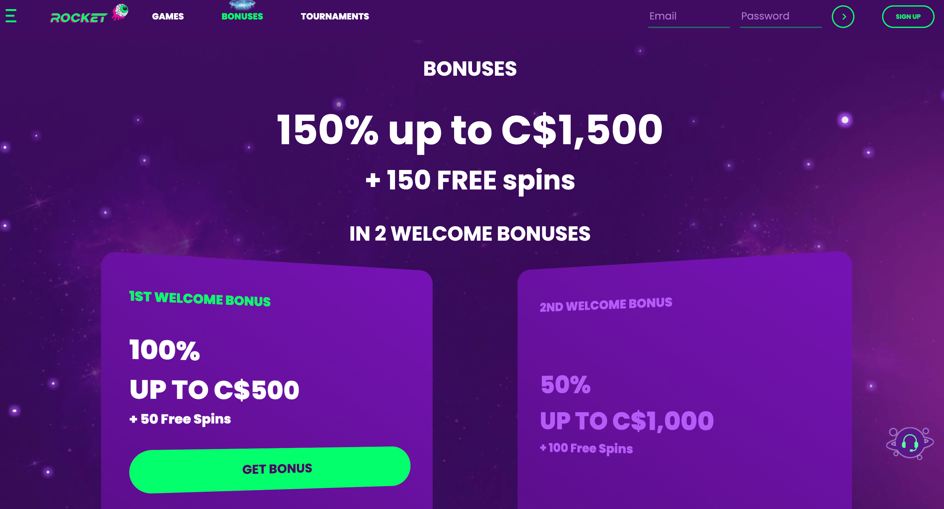 Casino Rocket bonus structure diagram showing wagering flow