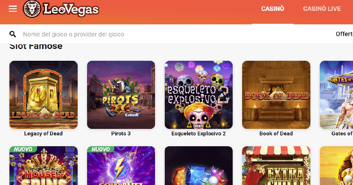 LeoVegas Slot: Scopri le Migliori da Provare Gratis e con Bonus