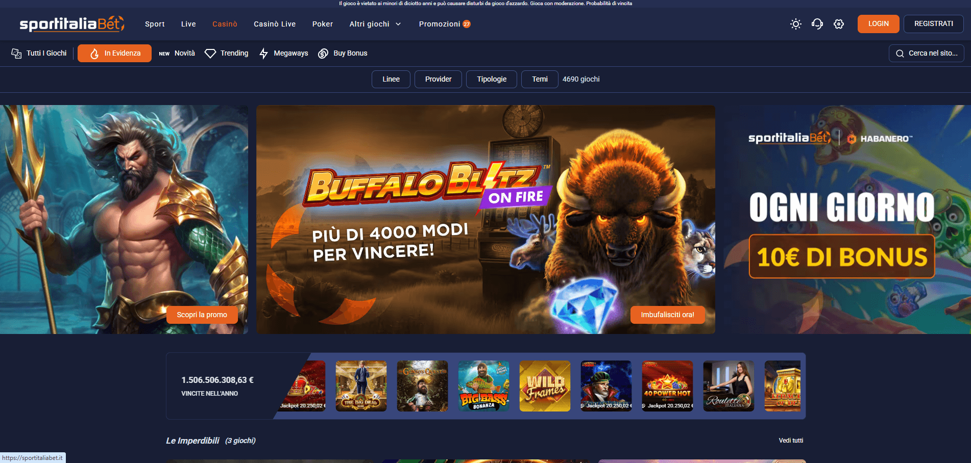 Sportitaliabet Homepage