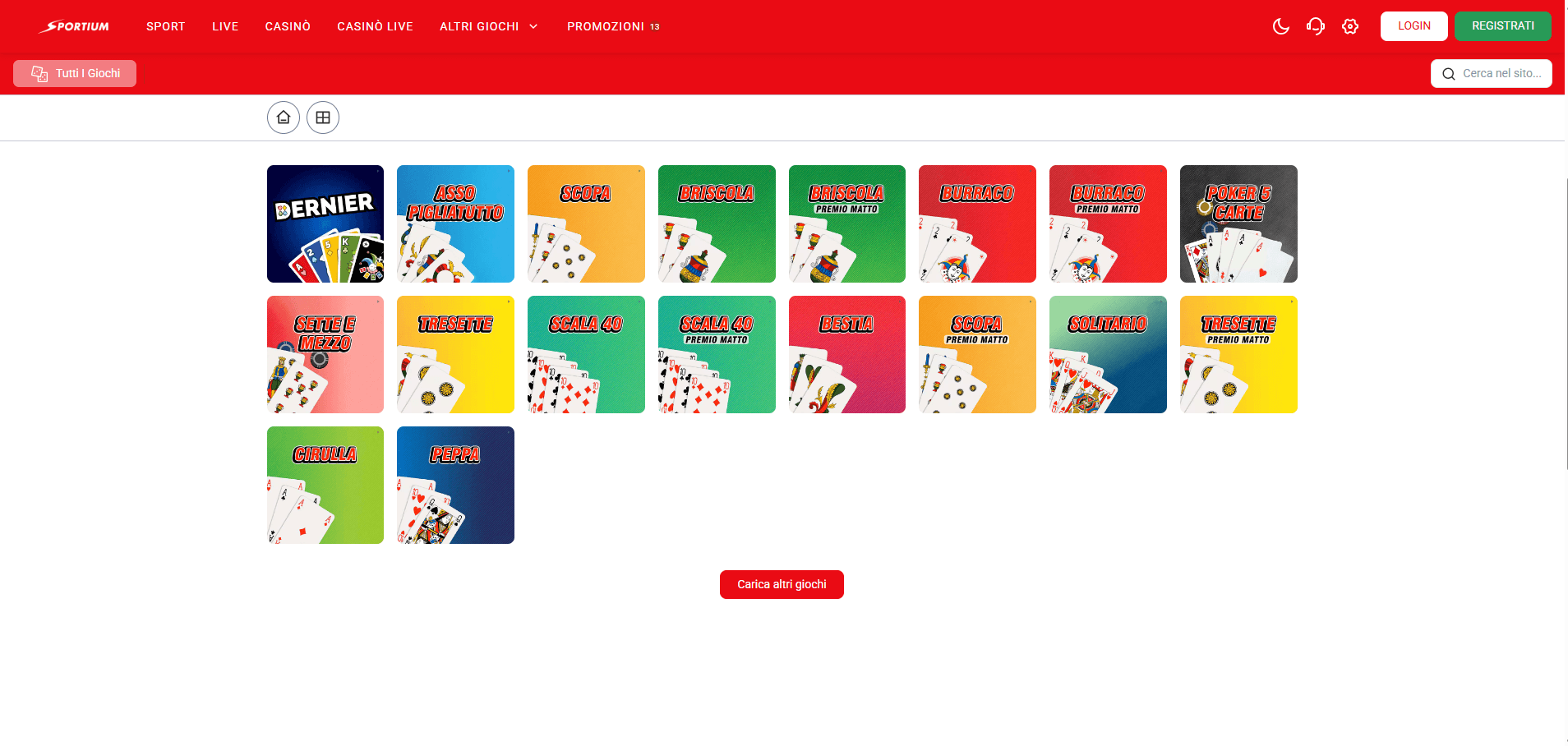 Sportium scommesse