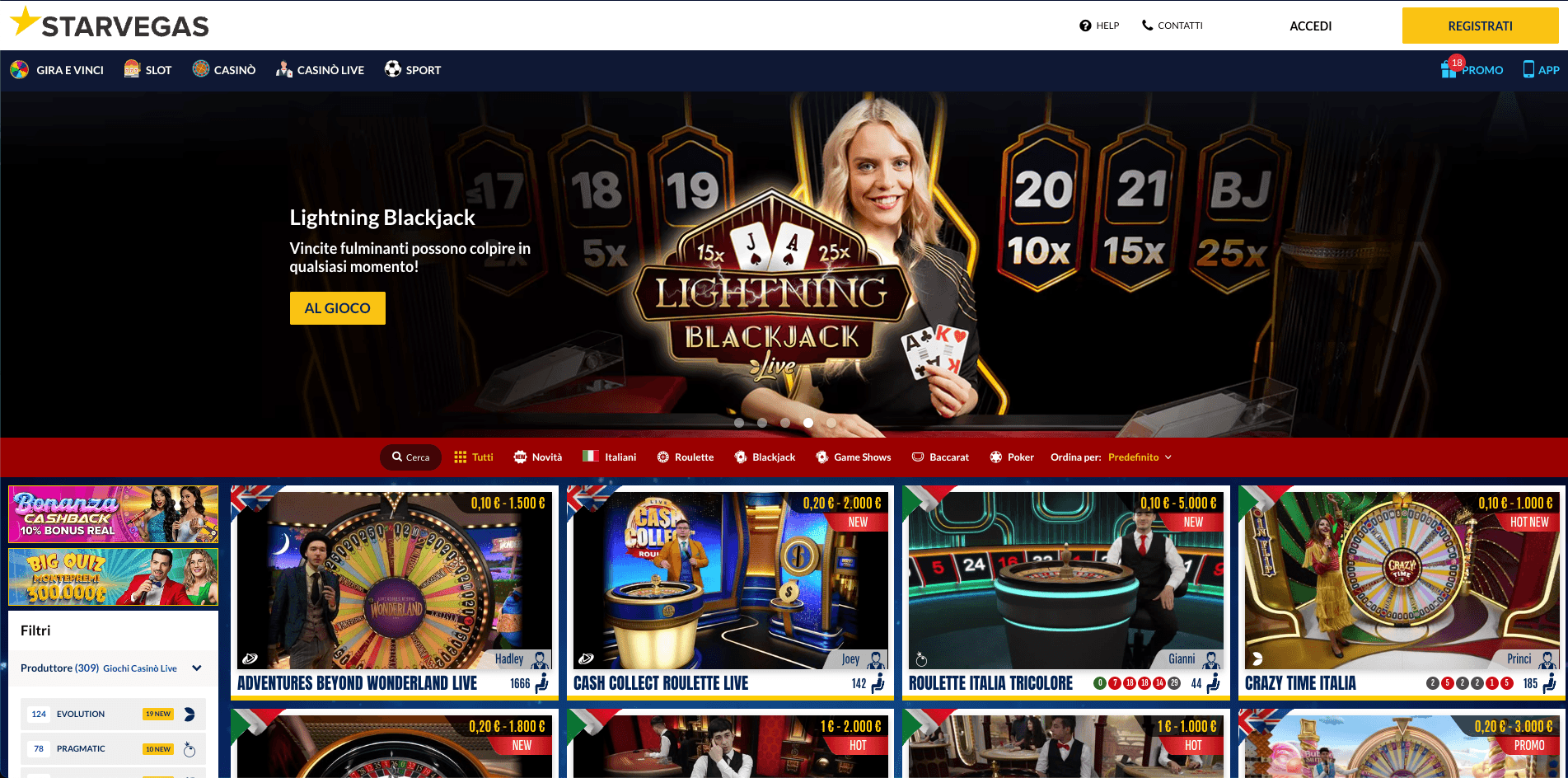 Starvegas Live Casino