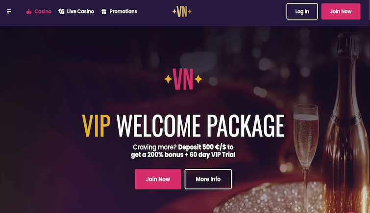 Illustration du bonus de bienvenue Vegasino