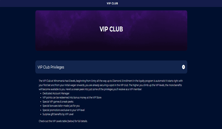 Winomania VIP Club